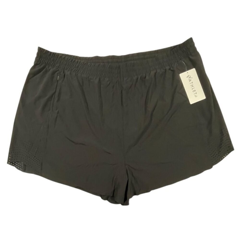 Athleta Hustle 3” Shorts – Black – Size 3X (NWT)